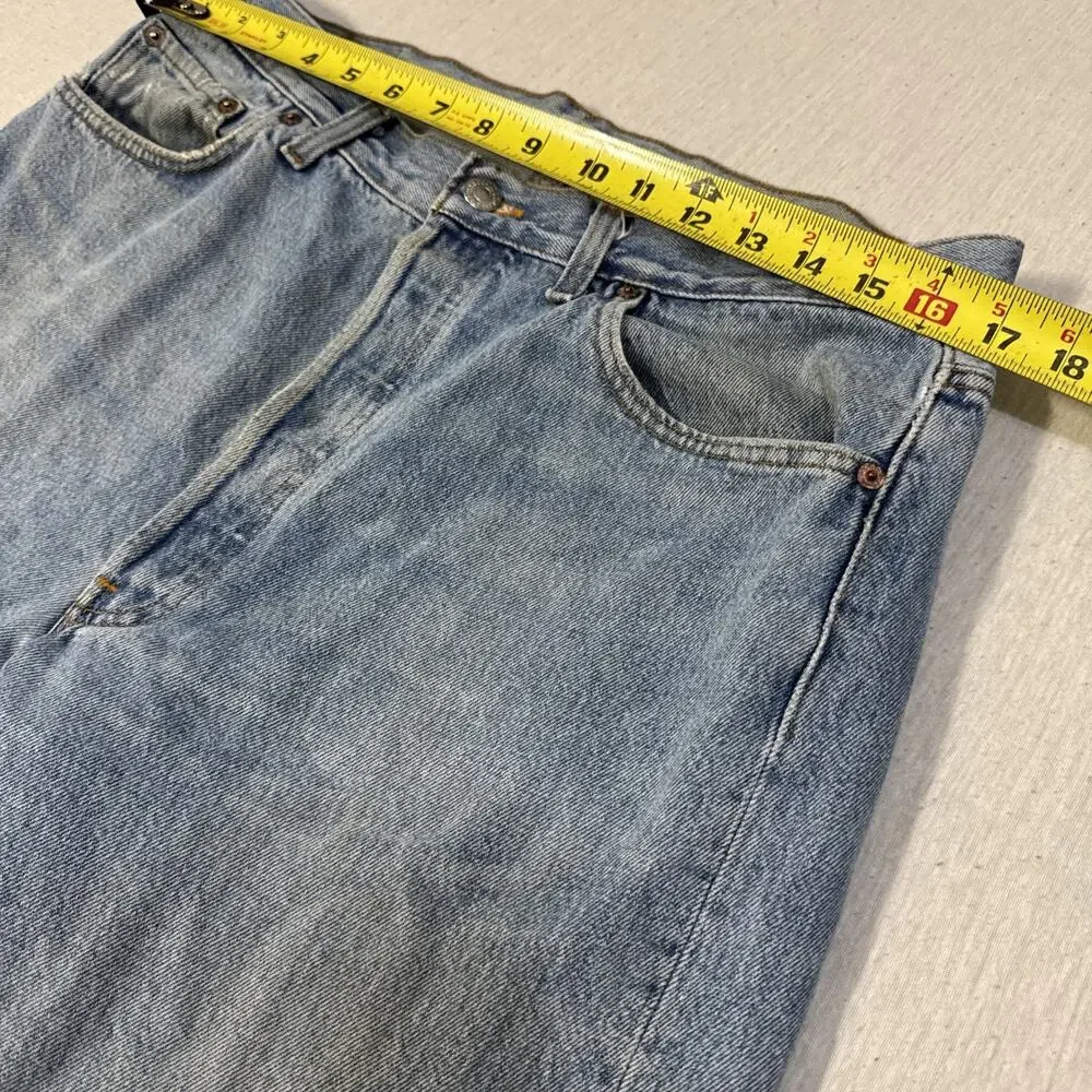 Vintage 1989 Levis 501 Jeans Men 36x32 Blue Button Fly Straight Fits 35x30